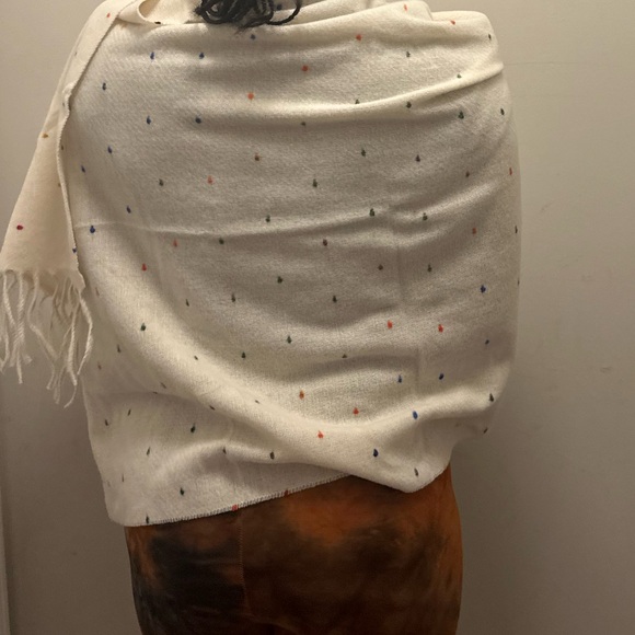 SOFT FAUX CASHMERE SCARF COLORFUL POLKA DOT. NEW IN PACK - Picture 10 of 10